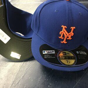 Blue New Era New York Mets 59Fifty Fitted Cap Hat sport MBL Baseball 7-1/8